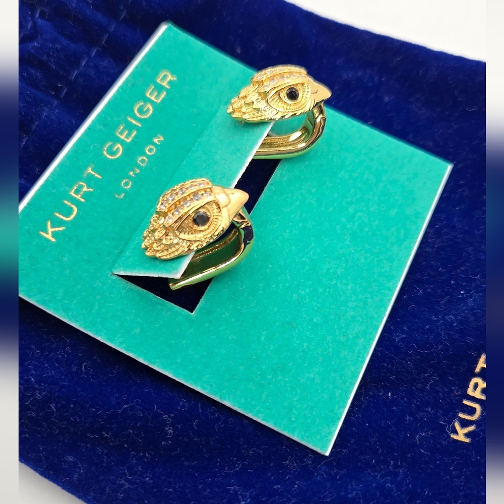 Kurt Geiger London Pavé Eagle Stud Post-Back Earrings - Picture 5 of 12